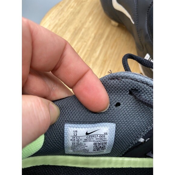 Nike Softball Cleats Womens 12 Hyperdiamond 4 Elite Black White Shoe CZ5917-005 - Picture 10 of 16